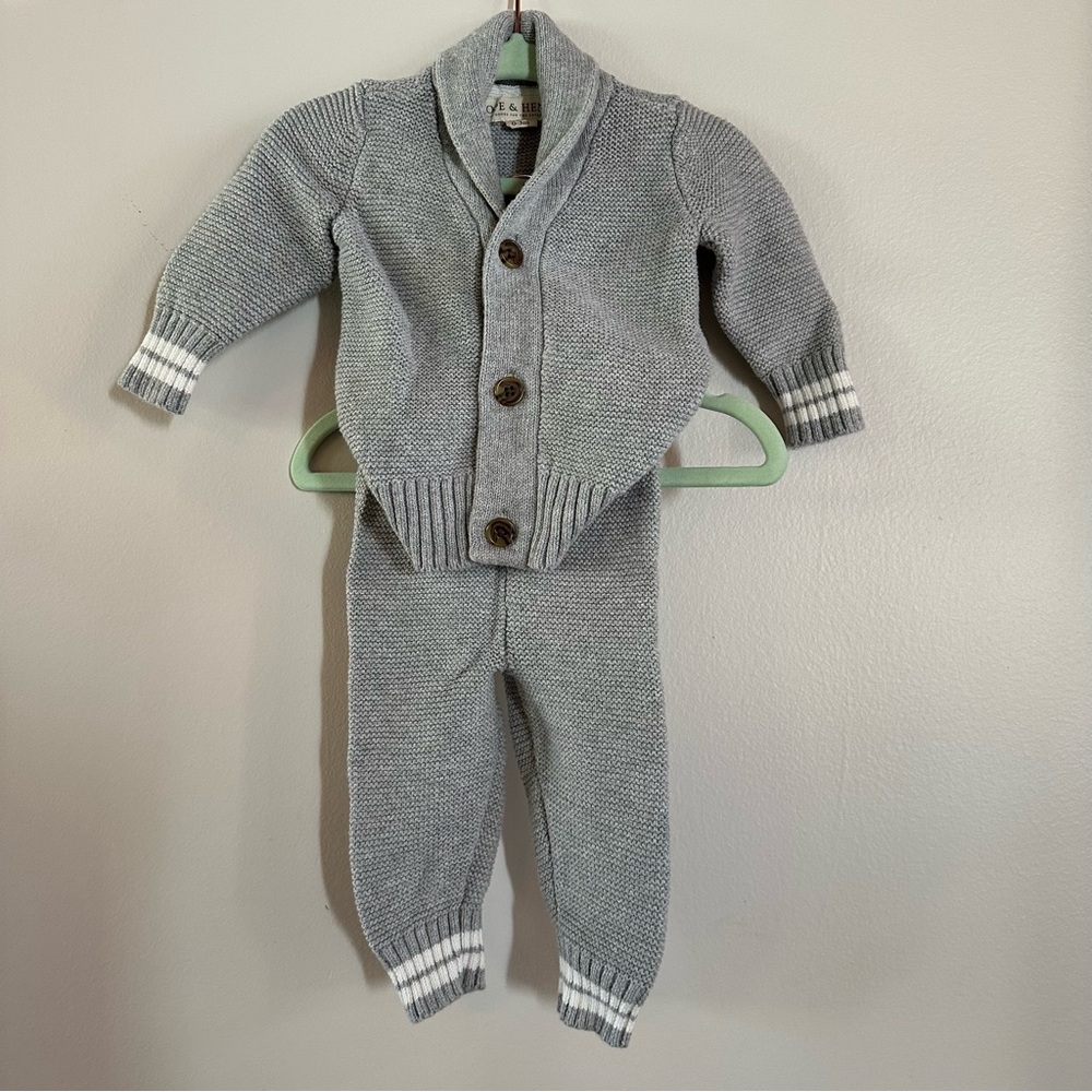 Hope & Henry Sweater Set 0-3